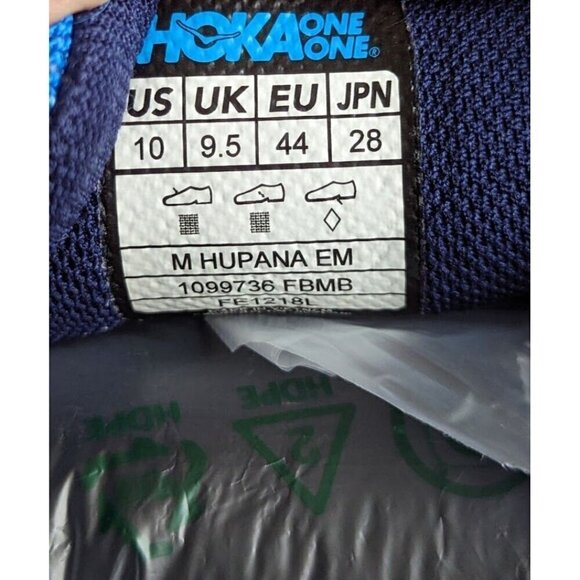 Hoka One One Men's Hupana EM Running Shoe Blue Size 10 - Picture 7 of 7